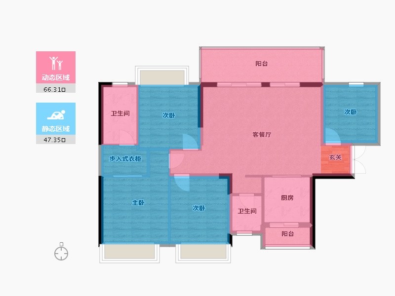 广东省-佛山市-电建地产・�吃冒氲�-102.95-户型库-动静分区