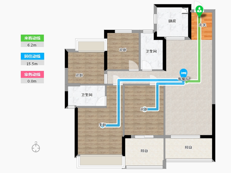 广东省-佛山市-保利和悦滨江-111.19-户型库-动静线