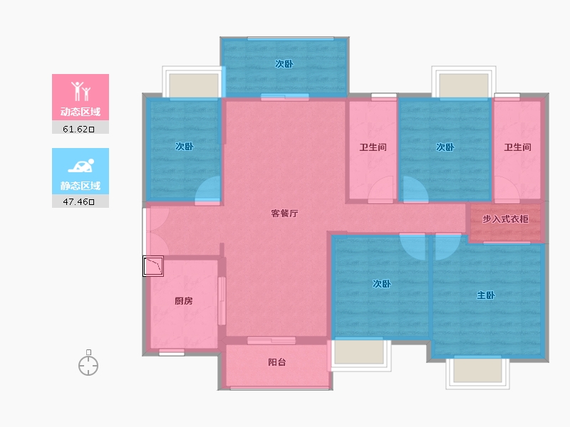 广东省-中山市-时代美宸-98.53-户型库-动静分区