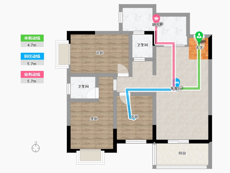 广西壮族自治区-北海市-汇联・海湾明珠二期-83.06-户型库-动静线