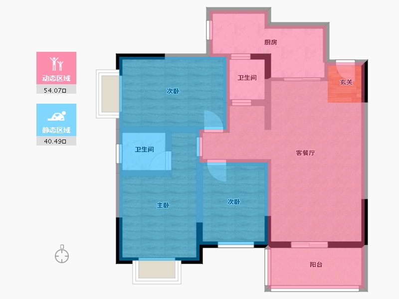 广西壮族自治区-北海市-汇联・海湾明珠二期-83.06-户型库-动静分区