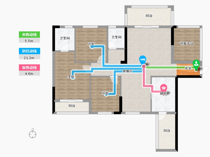 湖南省-衡阳市-博达晴天悦-117.56-户型库-动静线