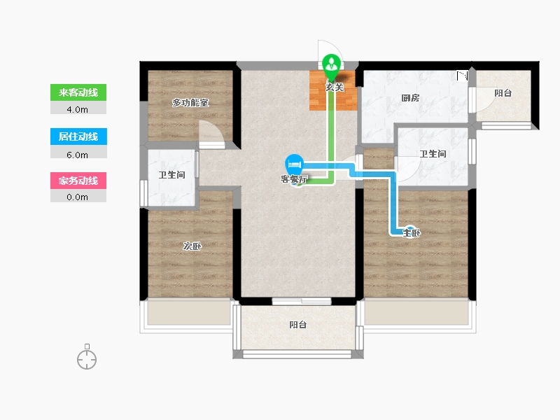 广东省-江门市-新会骏景湾・领誉-70.02-户型库-动静线