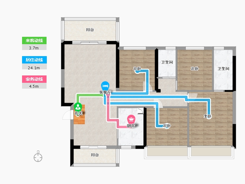 广东省-湛江市-碧桂园公园首府-114.40-户型库-动静线