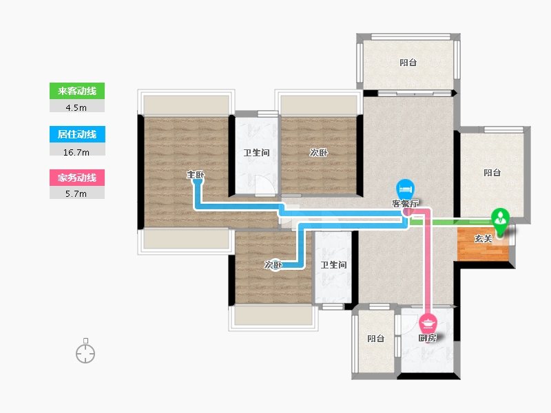 广东省-湛江市-万合隆广场-103.03-户型库-动静线