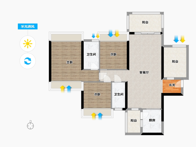 广东省-湛江市-万合隆广场-103.03-户型库-采光通风