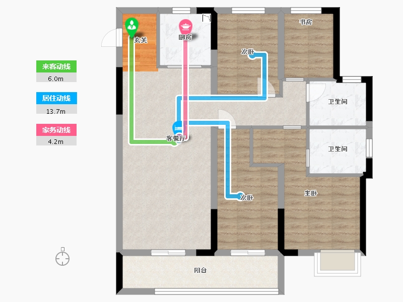 江西省-九江市-融信碧桂园金地・九棠-94.26-户型库-动静线