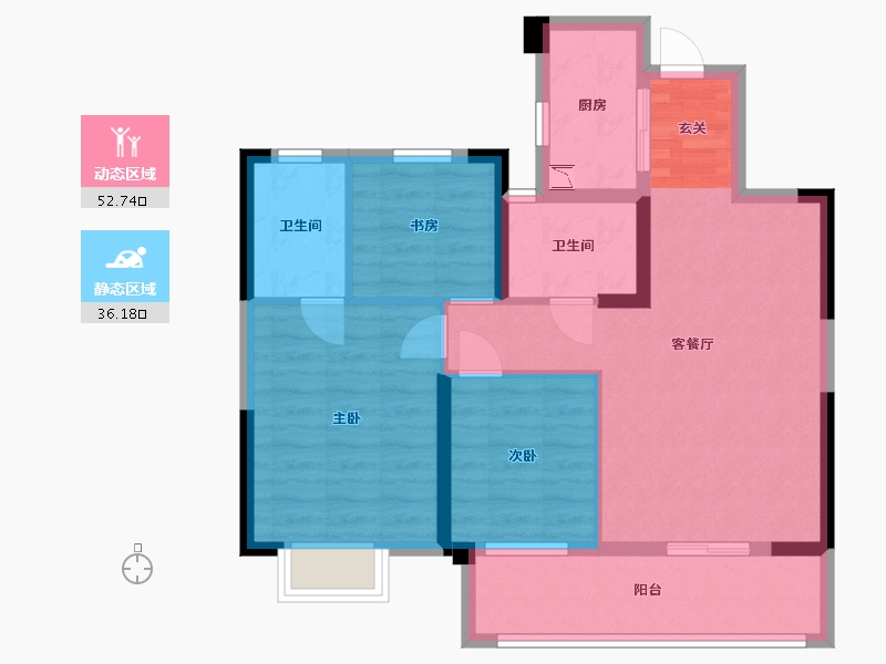 江西省-九江市-新旅・明樾府-79.20-户型库-动静分区