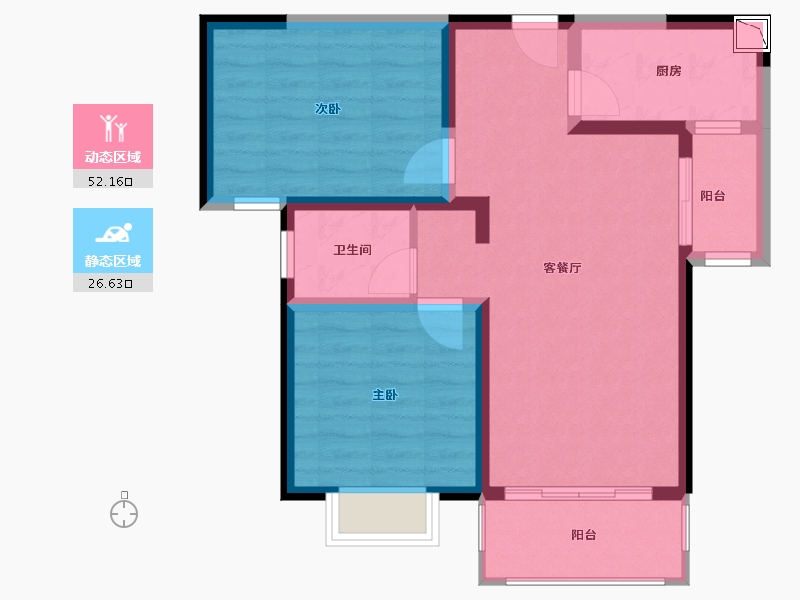 河南省-郑州市-公园成-70.00-户型库-动静分区