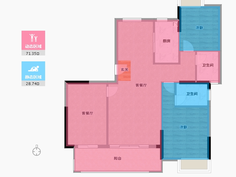 江西省-九江市-中辉御龙湾-91.20-户型库-动静分区