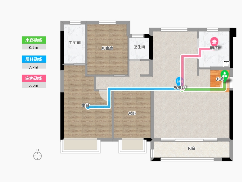 湖北省-武汉市-武汉碧云天-93.34-户型库-动静线