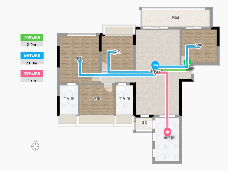 四川省-资阳市-华鼎江辰府-115.29-户型库-动静线