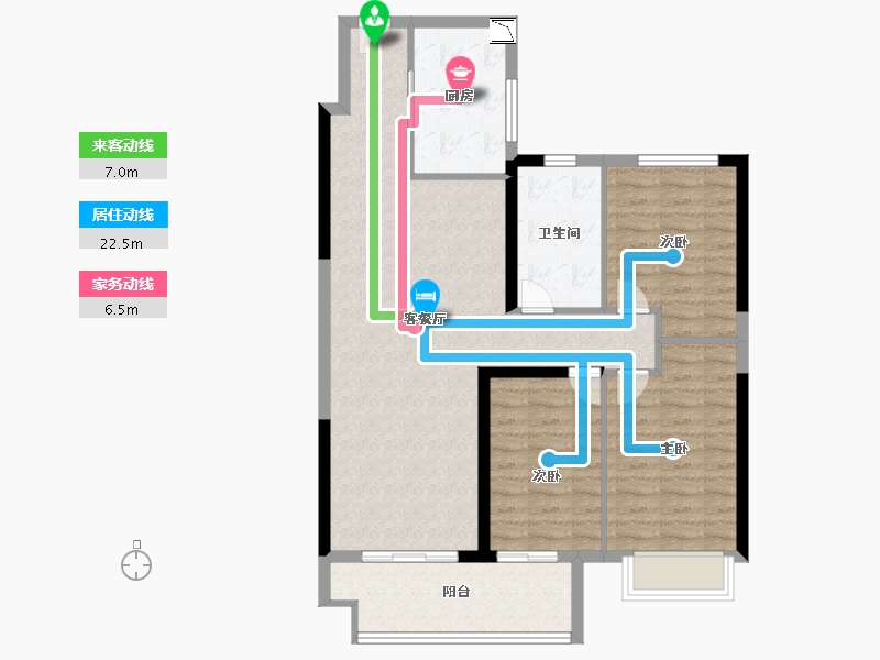 江苏省-淮安市-新城尚隽公馆-92.00-户型库-动静线