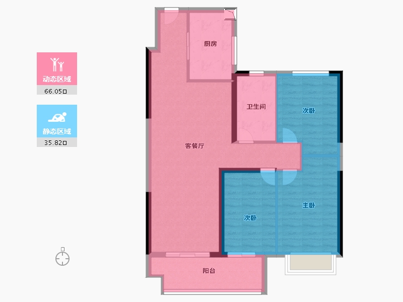 江苏省-淮安市-新城尚隽公馆-92.00-户型库-动静分区