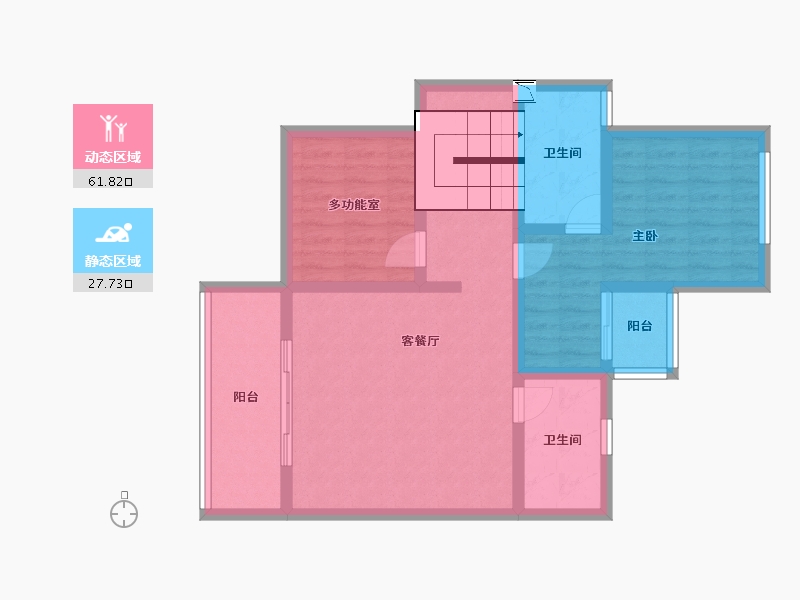 湖北省-荆州市-洪湖花园小区-78.86-户型库-动静分区