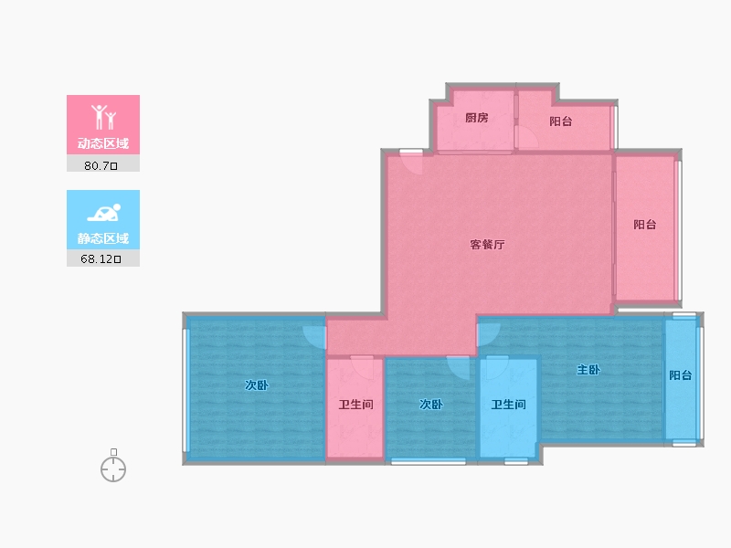 广东省-湛江市-恒怡湾-137.88-户型库-动静分区