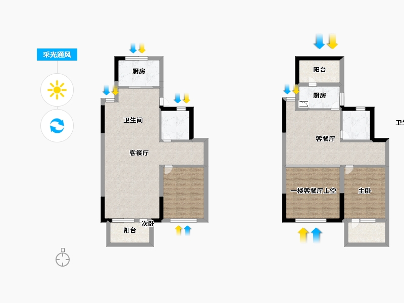 江苏省-南京市-风华府-107.95-户型库-采光通风