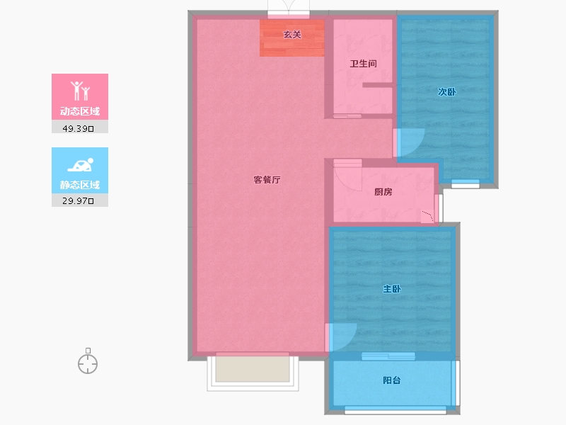 河北省-廊坊市-卓立金领域-70.39-户型库-动静分区