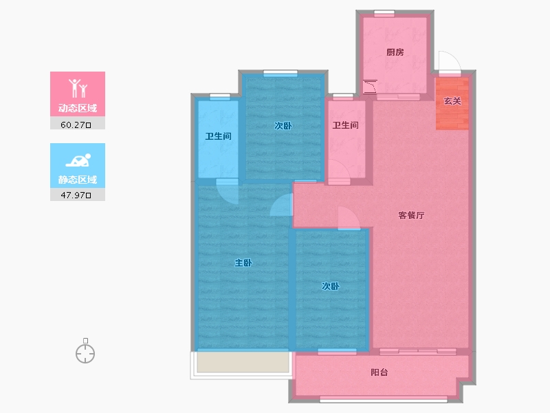 河南省-南阳市-方城・中梁首府-96.36-户型库-动静分区