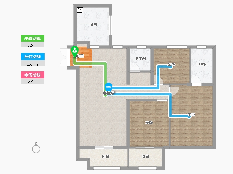 河北省-廊坊市-远洋・琨庭-100.00-户型库-动静线