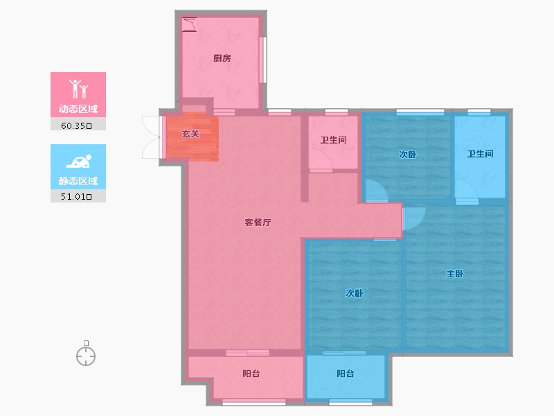 河北省-廊坊市-远洋・琨庭-100.00-户型库-动静分区