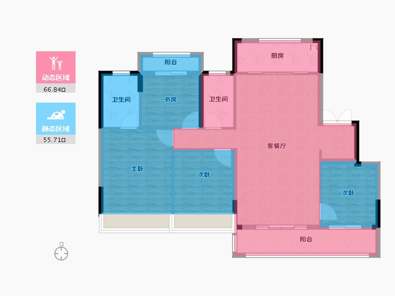 浙江省-温州市-悦珑府-111.20-户型库-动静分区