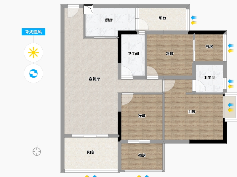 四川省-绵阳市-青云上-100.30-户型库-采光通风