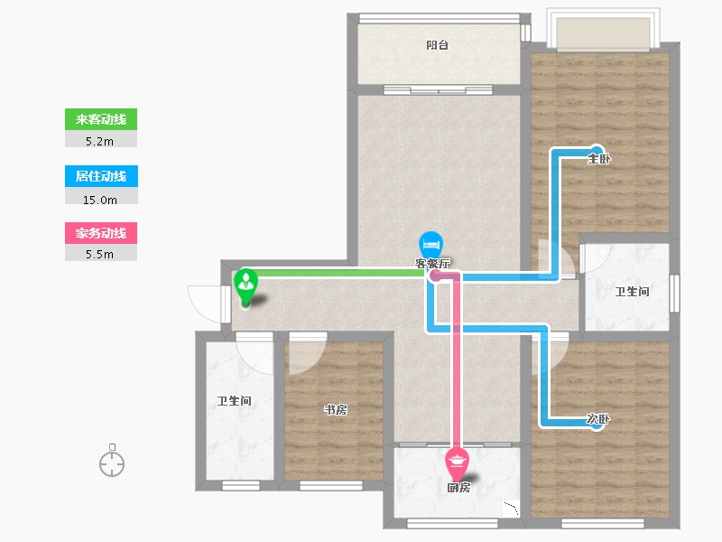 山西省-运城市-圣惠绿城-98.01-户型库-动静线