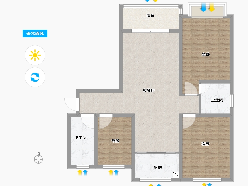 山西省-运城市-圣惠绿城-98.01-户型库-采光通风