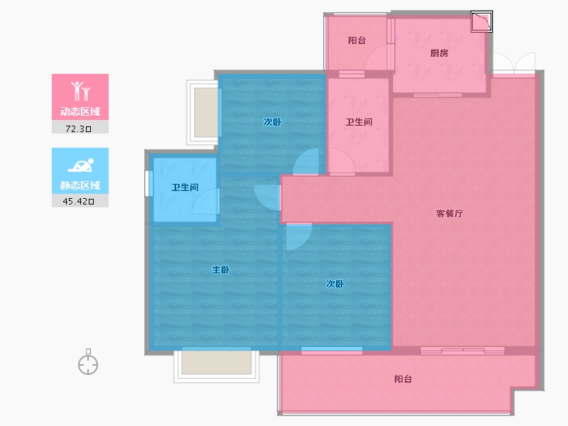 湖南省-邵阳市-洞口佳和名都-108.12-户型库-动静分区