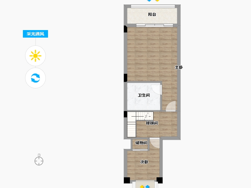 湖南省-长沙市-盈峰翠邸-46.96-户型库-采光通风