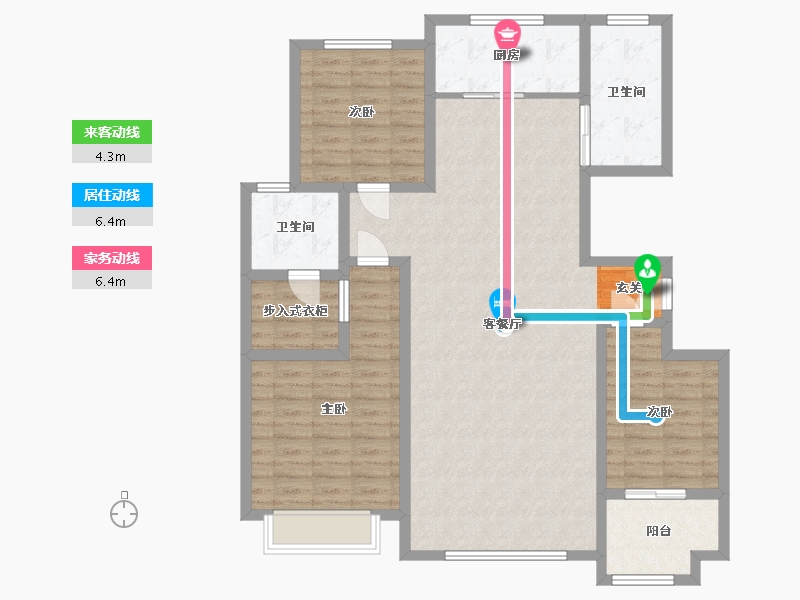 山东省-淄博市-金润・香榭大厦-114.54-户型库-动静线