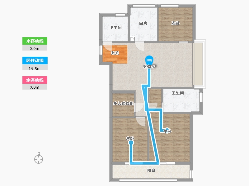 浙江省-舟山市-沁润公寓-93.19-户型库-动静线