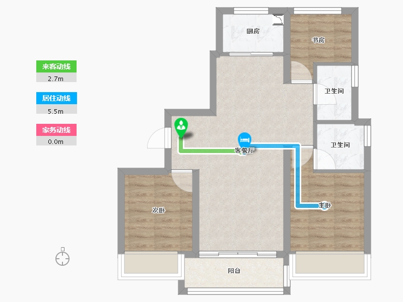 浙江省-温州市-华侨城欢乐天地-61.96-户型库-动静线