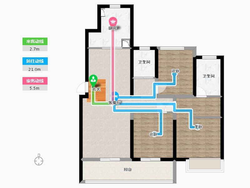 浙江省-舟山市-创世花园-94.05-户型库-动静线