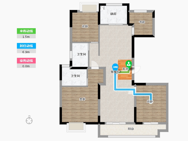 江苏省-常州市-紫云府-108.80-户型库-动静线