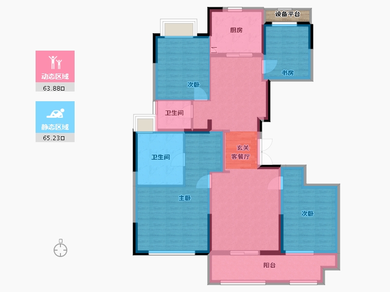 江苏省-常州市-新城怀德誉隽-117.14-户型库-动静分区