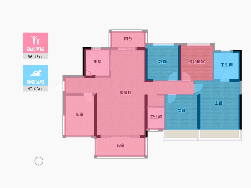 广西壮族自治区-百色市-碧桂园城央府-114.57-户型库-动静分区