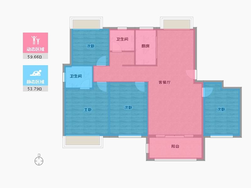 江西省-赣州市-豪门新城-103.45-户型库-动静分区