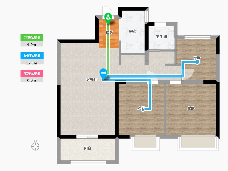 安徽省-蚌埠市-鹏欣天珑天�h-80.00-户型库-动静线