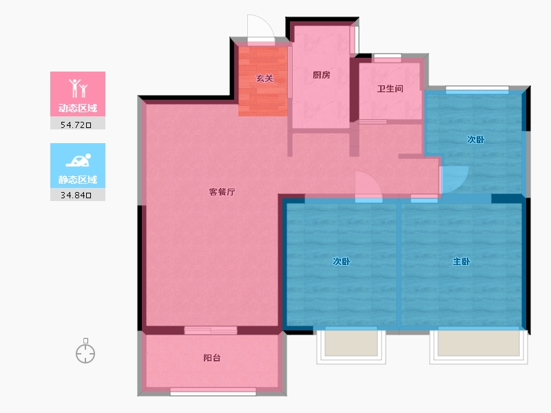 安徽省-蚌埠市-鹏欣天珑天�h-80.00-户型库-动静分区