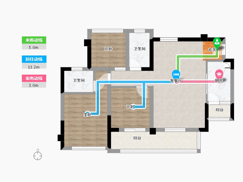 四川省-巴中市-平昌一品・凤凰城-76.45-户型库-动静线