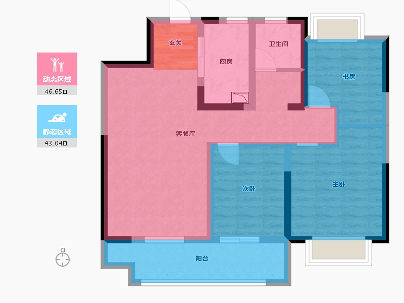 安徽省-蚌埠市-和顺国樾府-79.20-户型库-动静分区