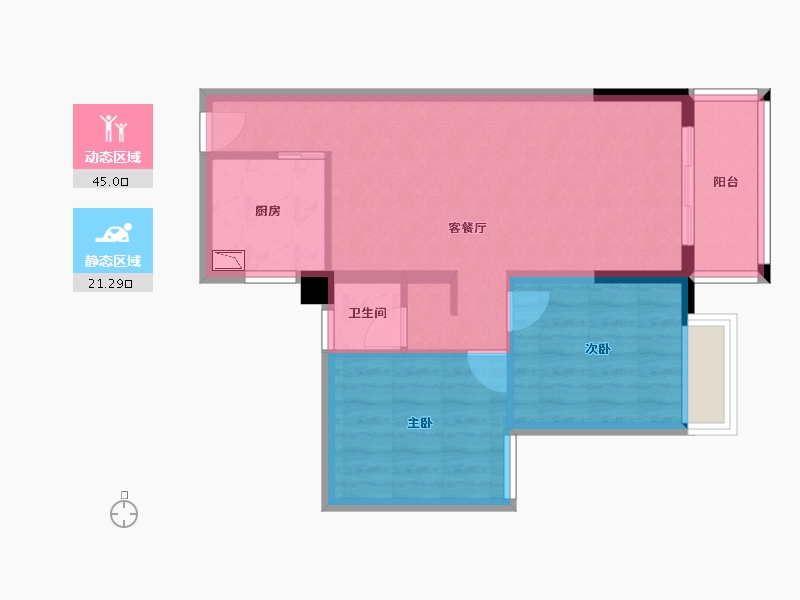 广西壮族自治区-南宁市-轨道御水悦居-58.92-户型库-动静分区