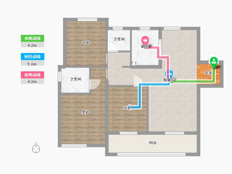 安徽省-蚌埠市-中梁淮风十里-95.20-户型库-动静线