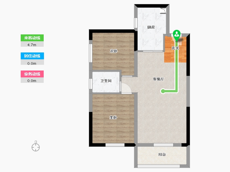 湖南省-长沙市-中冶・天润菁园-65.85-户型库-动静线