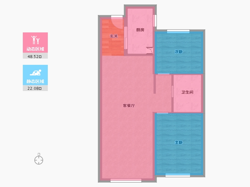 山东省-烟台市-中海万锦公馆-63.34-户型库-动静分区