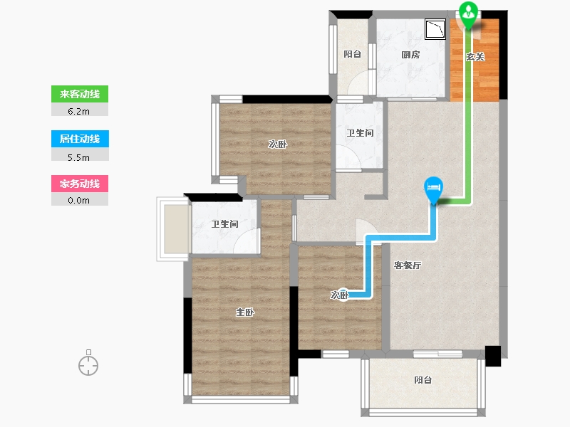 广西壮族自治区-南宁市-天健城天境-86.00-户型库-动静线