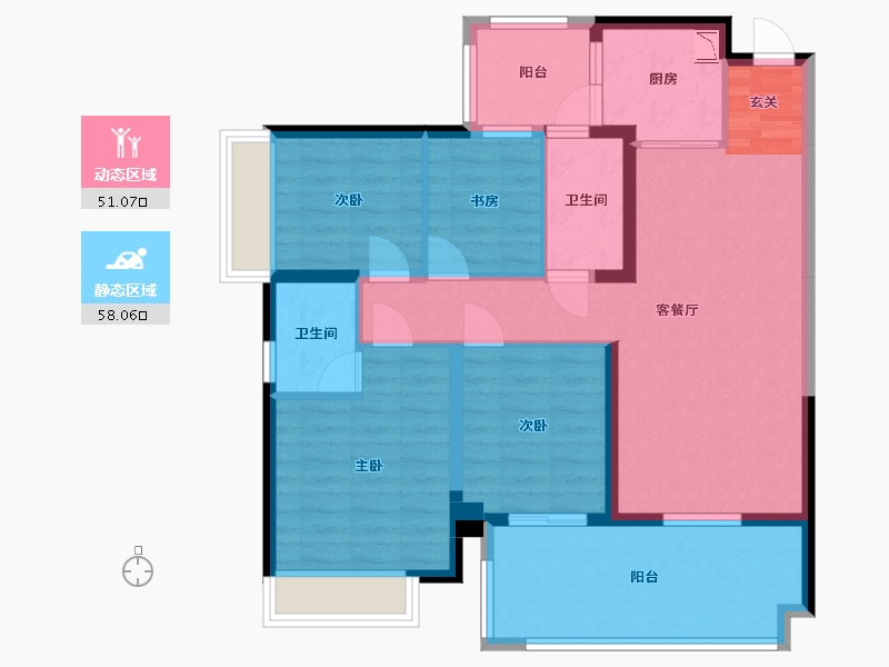 广西壮族自治区-南宁市-华夏院子.璞院-97.01-户型库-动静分区