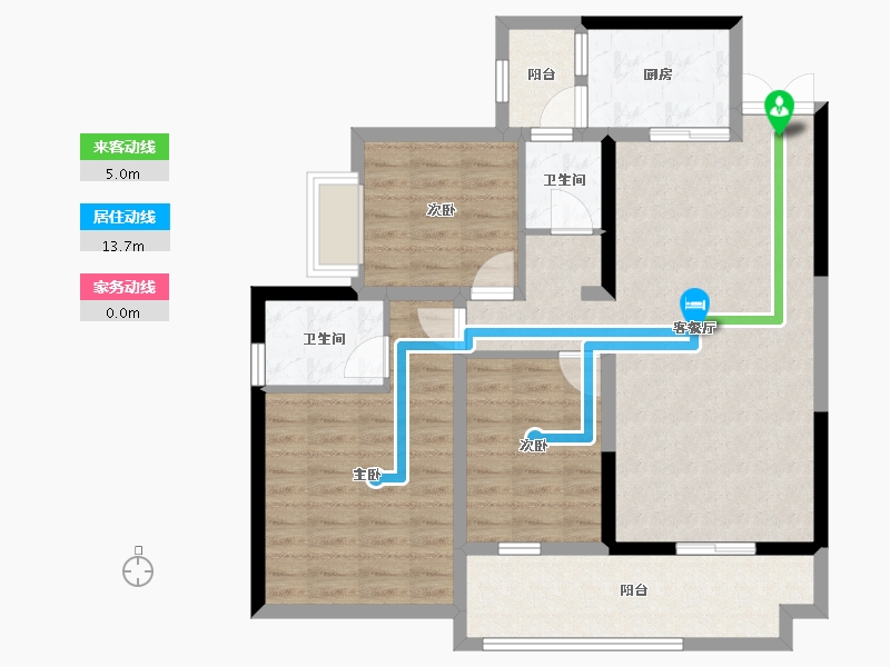 湖南省-怀化市-亿都君悦府-91.81-户型库-动静线